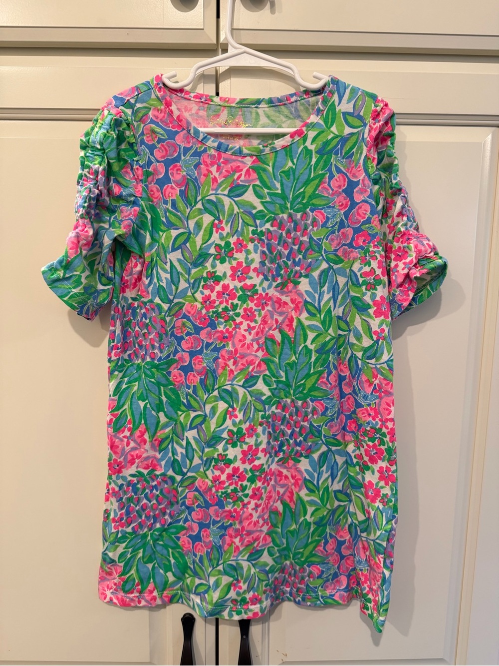 Lilly Pulitzer girls mini belden dress in multi a cherry on top  size 6-7